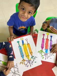 Balvatika Play School Thane West Maharashtra Holi Celebration 5