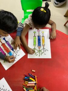 Balvatika Play School Thane West Maharashtra Holi Celebration 6