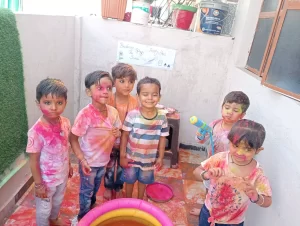 Balvatika Play school Celebrated Holi at Noble Nagar Gujarat 7