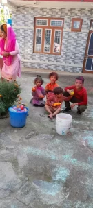 holi celebration at shivjot enclave Kharar mohali punjab