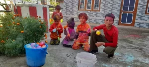 holi celebration at shivjot enclave Kharar mohali punjab 2