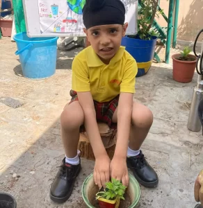 earth day activity celebrated at bragnam pre school zirakpur, punjab (12)